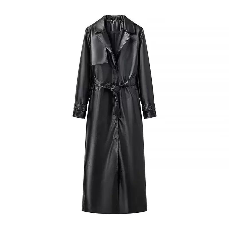 Léa Signature Vegan Leather Trench Coat