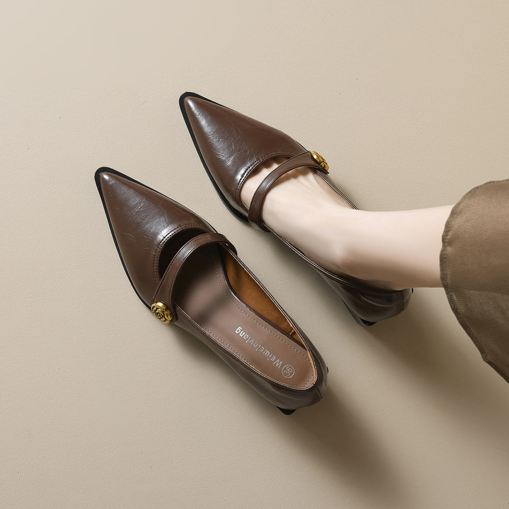 Élise French Retro Camellia Pump Heel