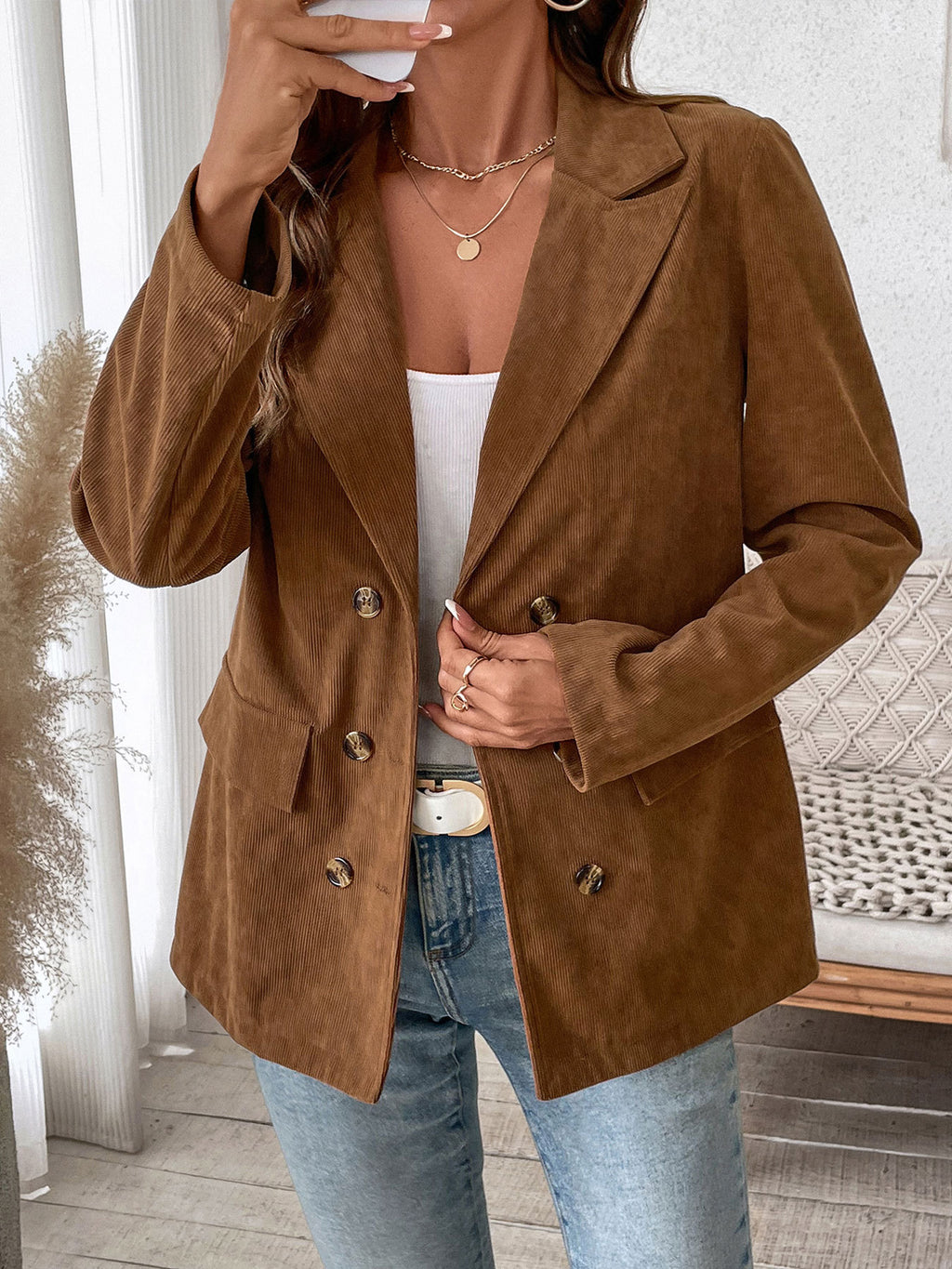 Léa Corduroy Blazer Jacket for Women