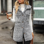 Léa Women's Velvety Plush Mid-Length Warm Vest