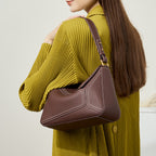 Élise Pillow Leather Underarm Handbag