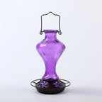 EdenCraft Artisan Twisted Glass Hummingbird Feeder
