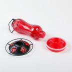 EdenCraft Artisan Glass Hummingbird Feeder with Ant Moat