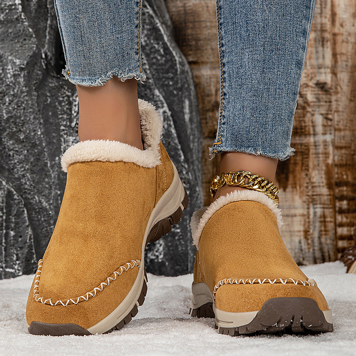 Alessia Nordic Stitch Winter Comfort Mules