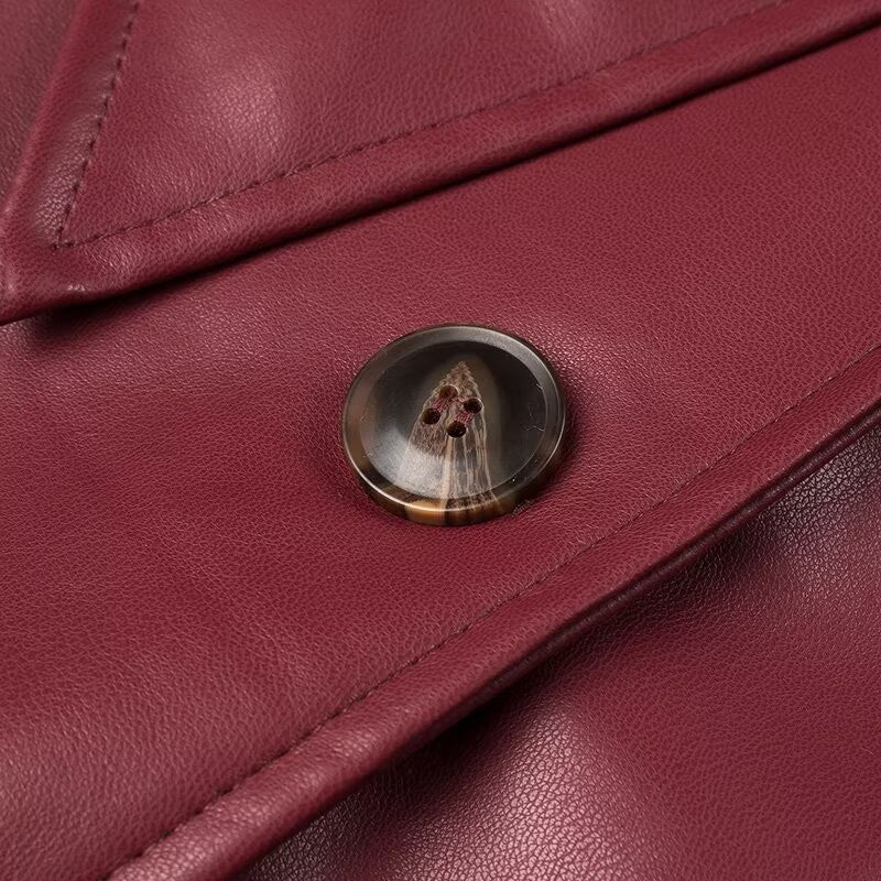 Léa Signature Vegan Leather Trench Coat