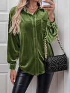 Léa Velvety Long-Sleeves Dress Shirt