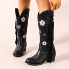 Élise Floral Western Cowboy Boots