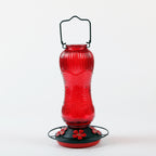 EdenCraft Artisan Glass Hummingbird Feeder with Ant Moat