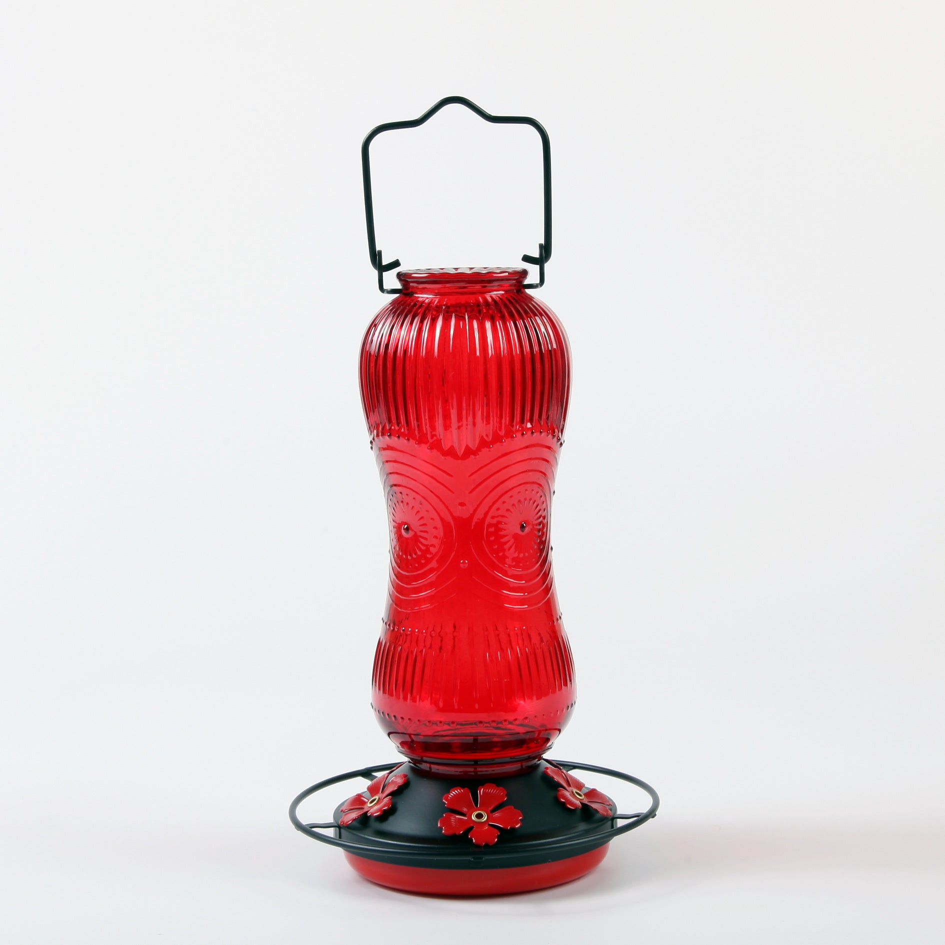 EdenCraft Artisan Glass Hummingbird Feeder with Ant Moat
