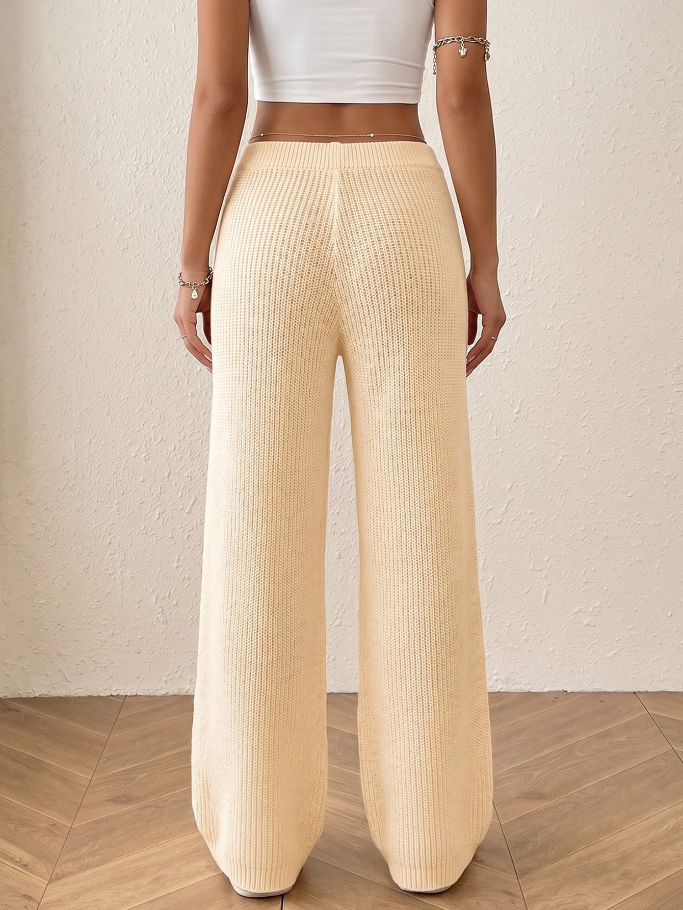 Léa Soft Knit Ribbed Drawstring Loungewear Pants