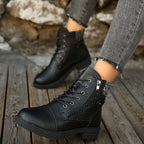 Élise Cozy Knit Collar Zip-Up Boots