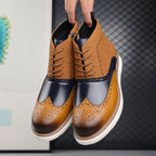 Stanton High-Top Brogue Side-Zip Dress Sneaker