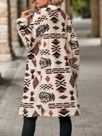 Léa Women's Long Winter Boho Indigenous Coat