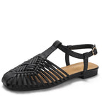 Élise Roman Closed Toe Flat Sandals