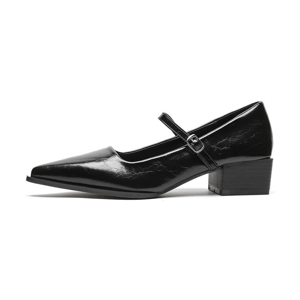 Élise French Pointed Toe Mary Jane Heels