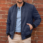 Clifford Minimal Suede Bomber Jacket