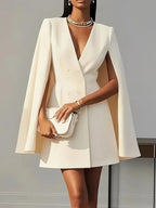 Léa Double-Breasted Shawl Business Casual Dress