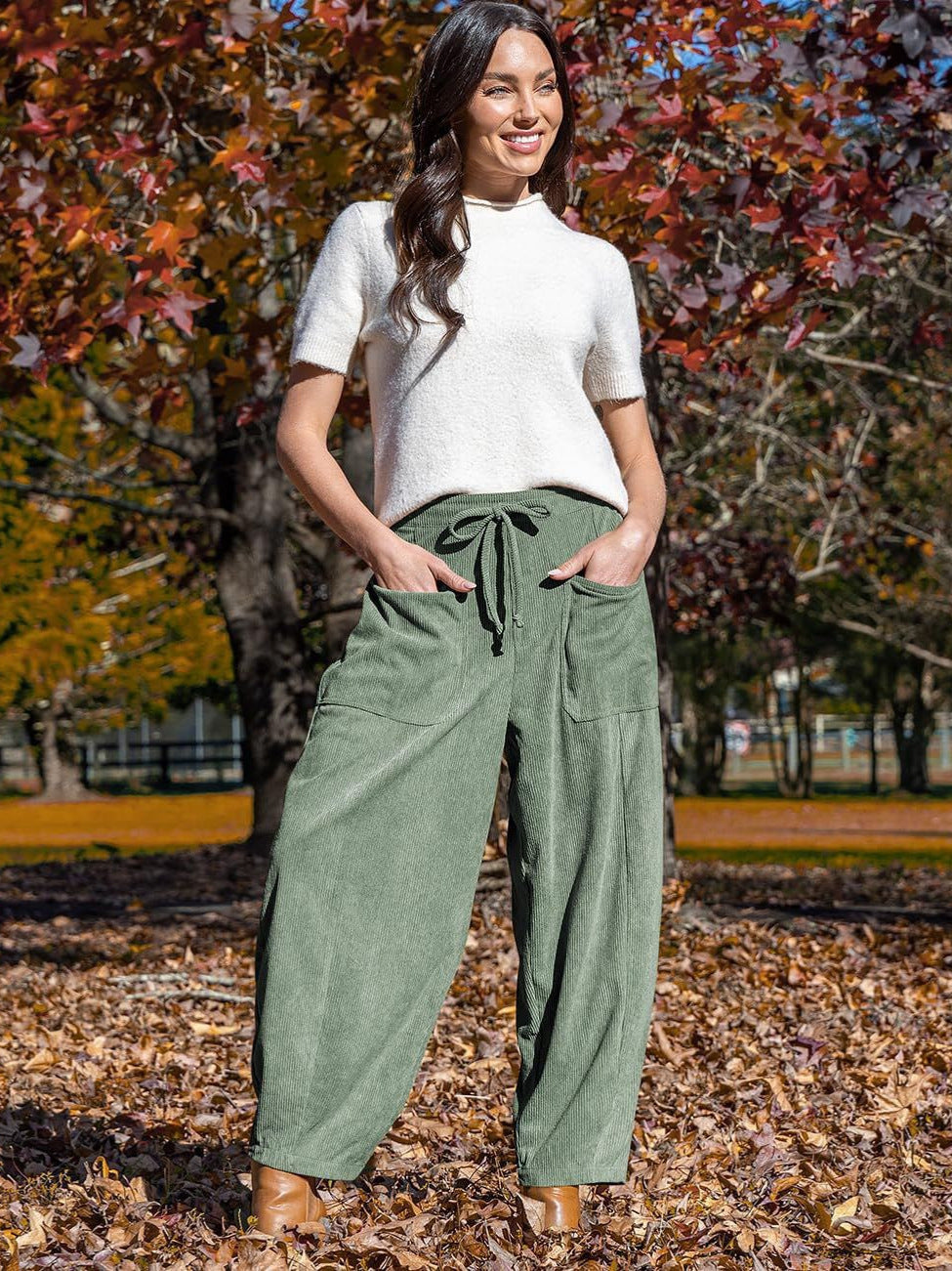 Josephine Relaxed Corduroy Wide-Leg Pants