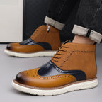 Stanton High-Top Brogue Side-Zip Dress Sneaker