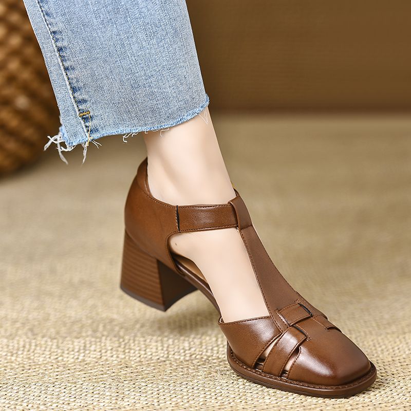 Élise T-Strap Vegan Leather Platform Heel