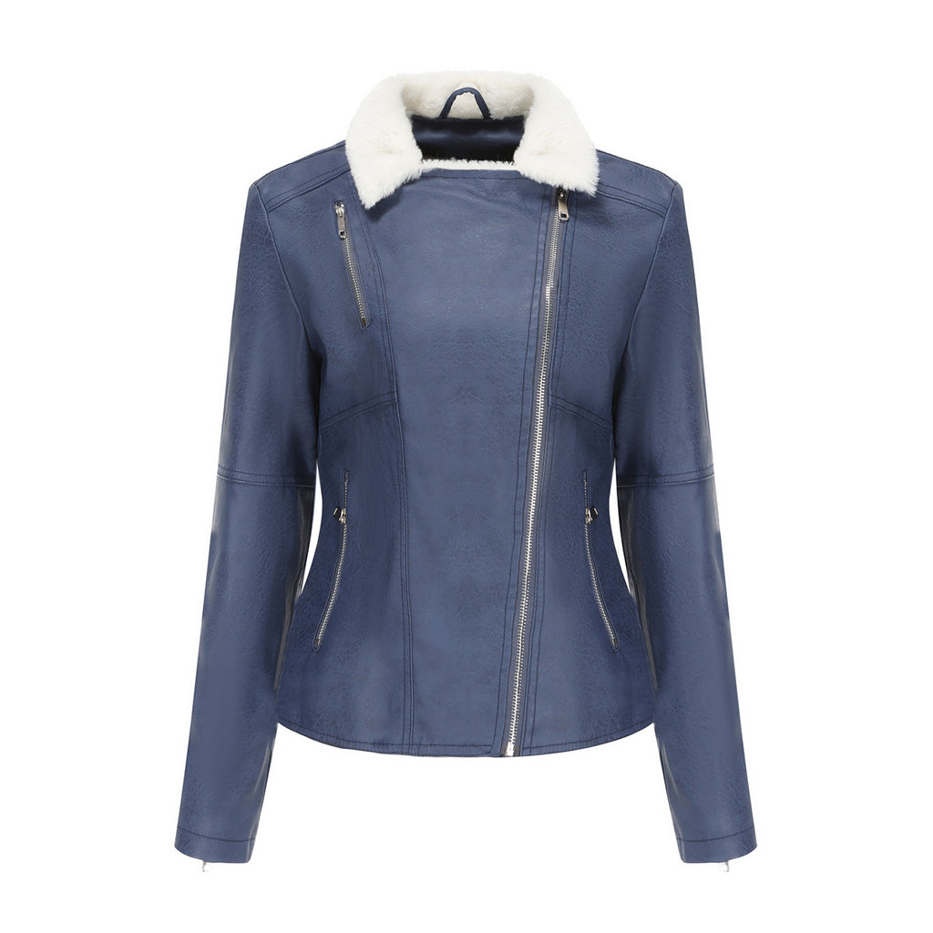 Penelope Vegan Leather Aviator Jacket