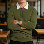 Clifford Waffle Knit Quarter-Zip Polo