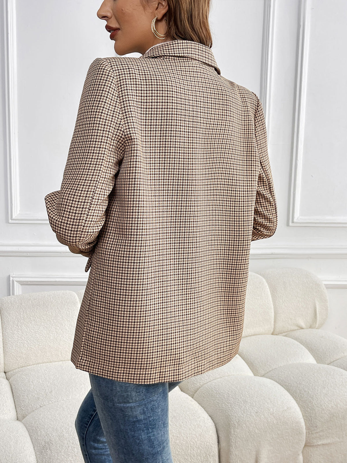 Léa Women's Formal Plaid Business Casual Jacket