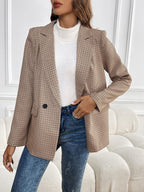 Léa Women's Formal Plaid Business Casual Jacket