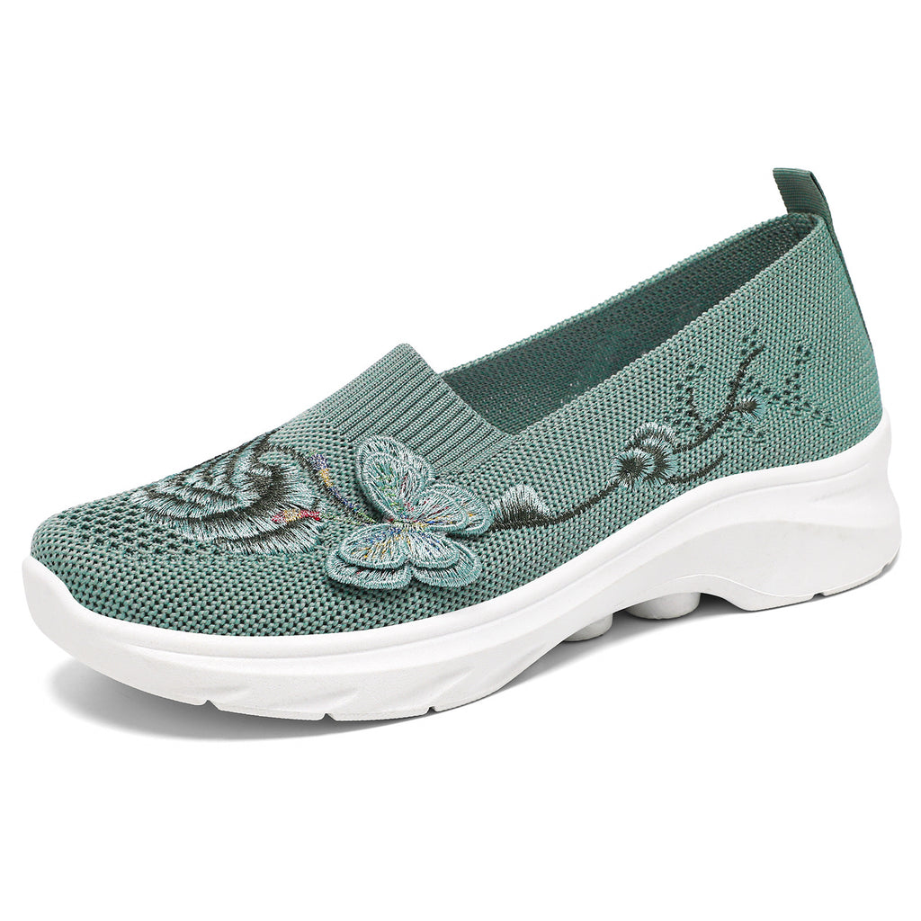 Élise Flyknit Floral Orthepedic Walking Slip-Ons