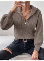Léa Quarter-Zip Knit Pullover