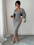 Léa Elegant Tweed Jacket & Dress Set