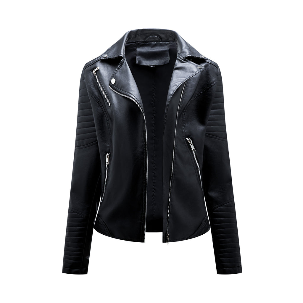 Léa Classic Moto Vegan Leather Jacket