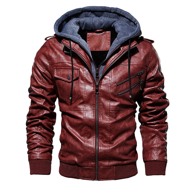 Stryde Vintage Aviator Layered Hoodie Jacket