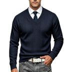 Sterling Jacquard V-Neck Pullover Sweater