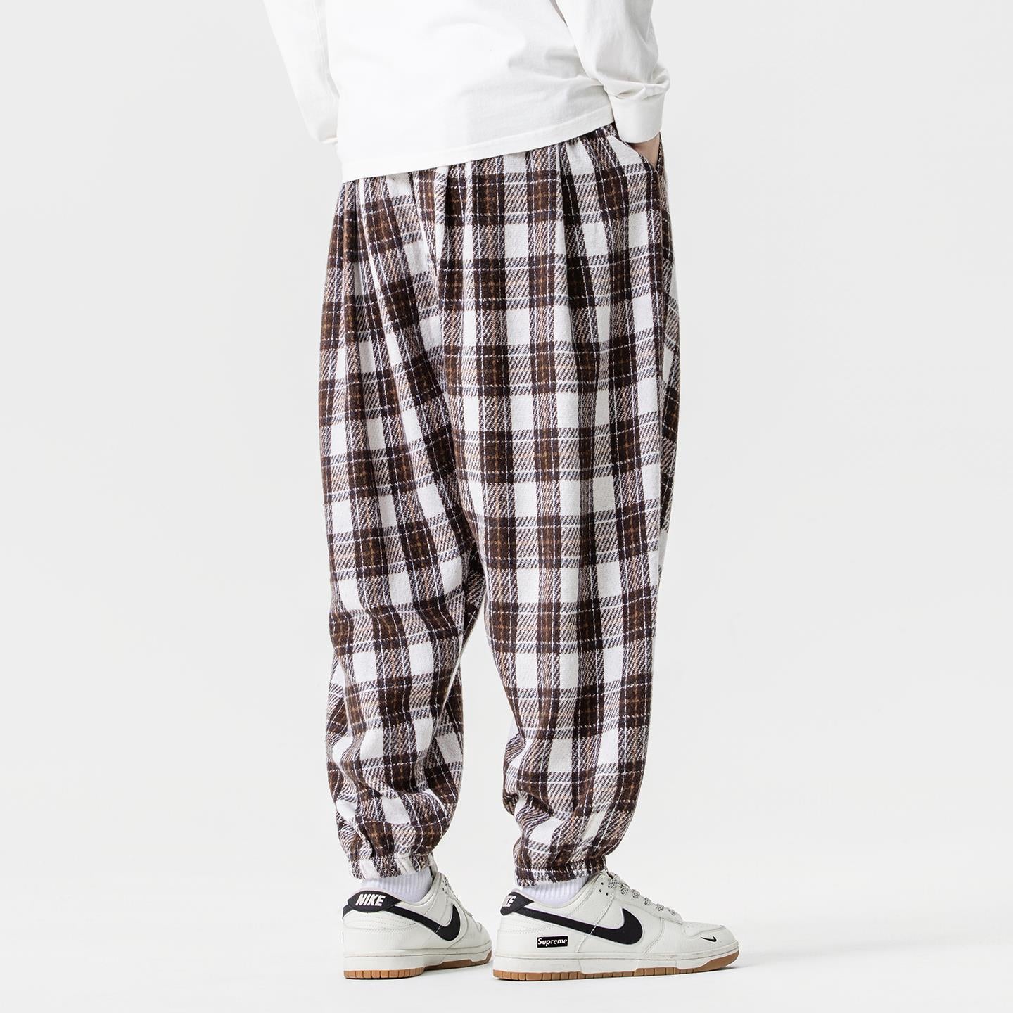 Urban Theory Plaid Baggy Jogger Pants