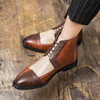 Stirling Patchwork High-Top Derby Boots