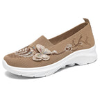 Élise Flyknit Floral Orthepedic Walking Slip-Ons