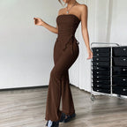 Léa Modern Ribbed Tube Top & Slim Pants Set