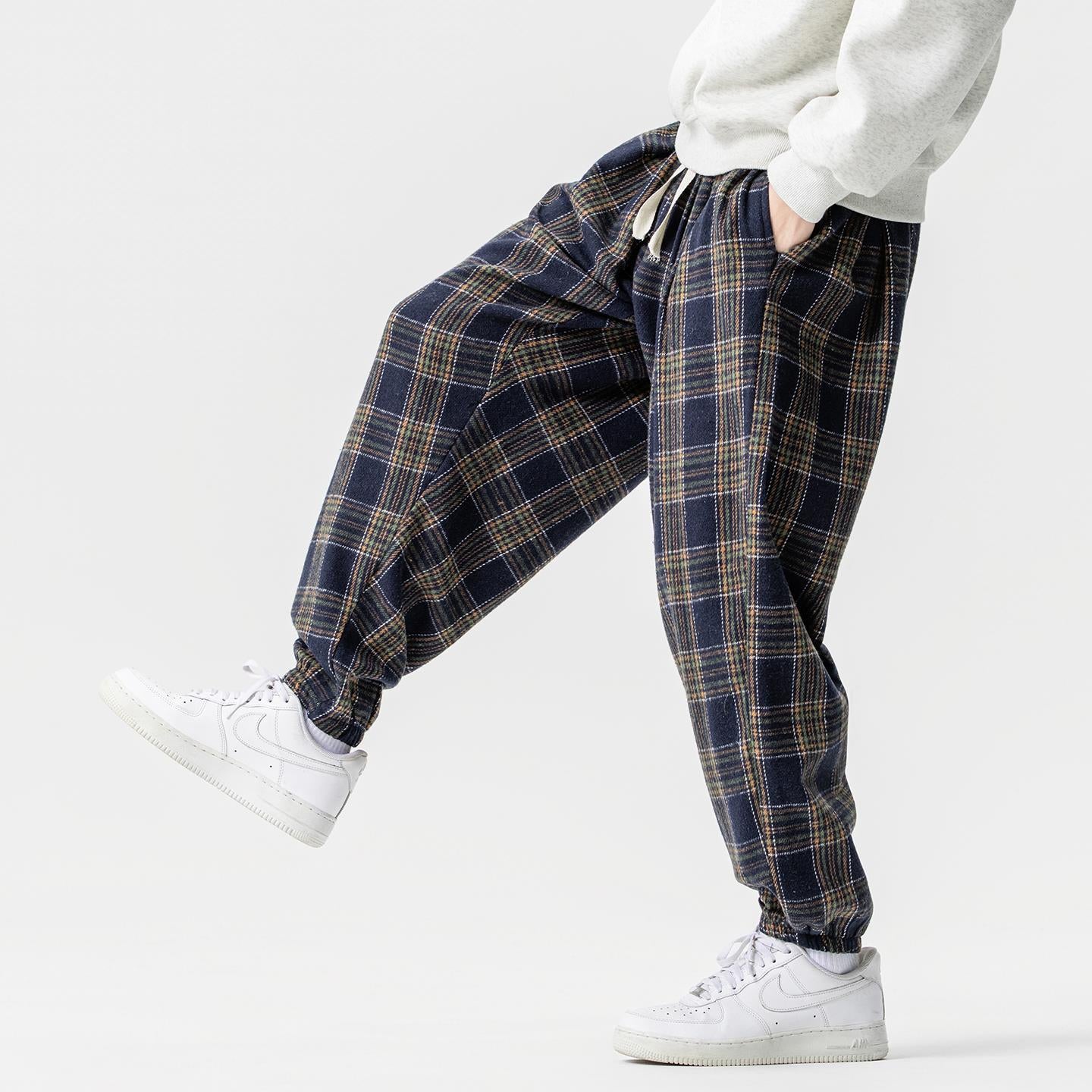 Urban Theory Plaid Baggy Jogger Pants