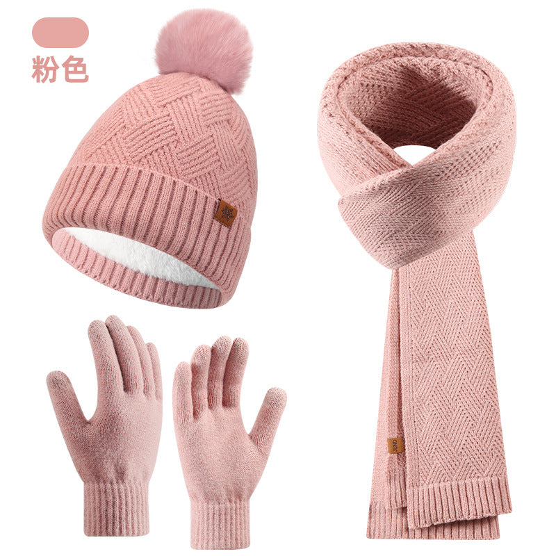 Léa Cable Knit Pom Beanie Scarf Set