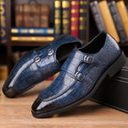 Veridian Buckled Patent Croc Dress Shoe