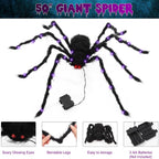 Giant Spooky Halloween Battery-Powered Glowing Spider