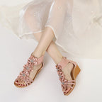 Élise Floral Boho Vacation Wedge Sandals