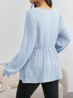 Léa Maternity Long Sleeve V-Neck Top
