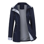 Léa Cinched Detachable Hood Windbreaker