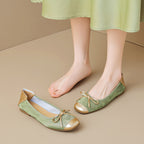 Élise Vintage Bow Mary Jane Ballet Flats