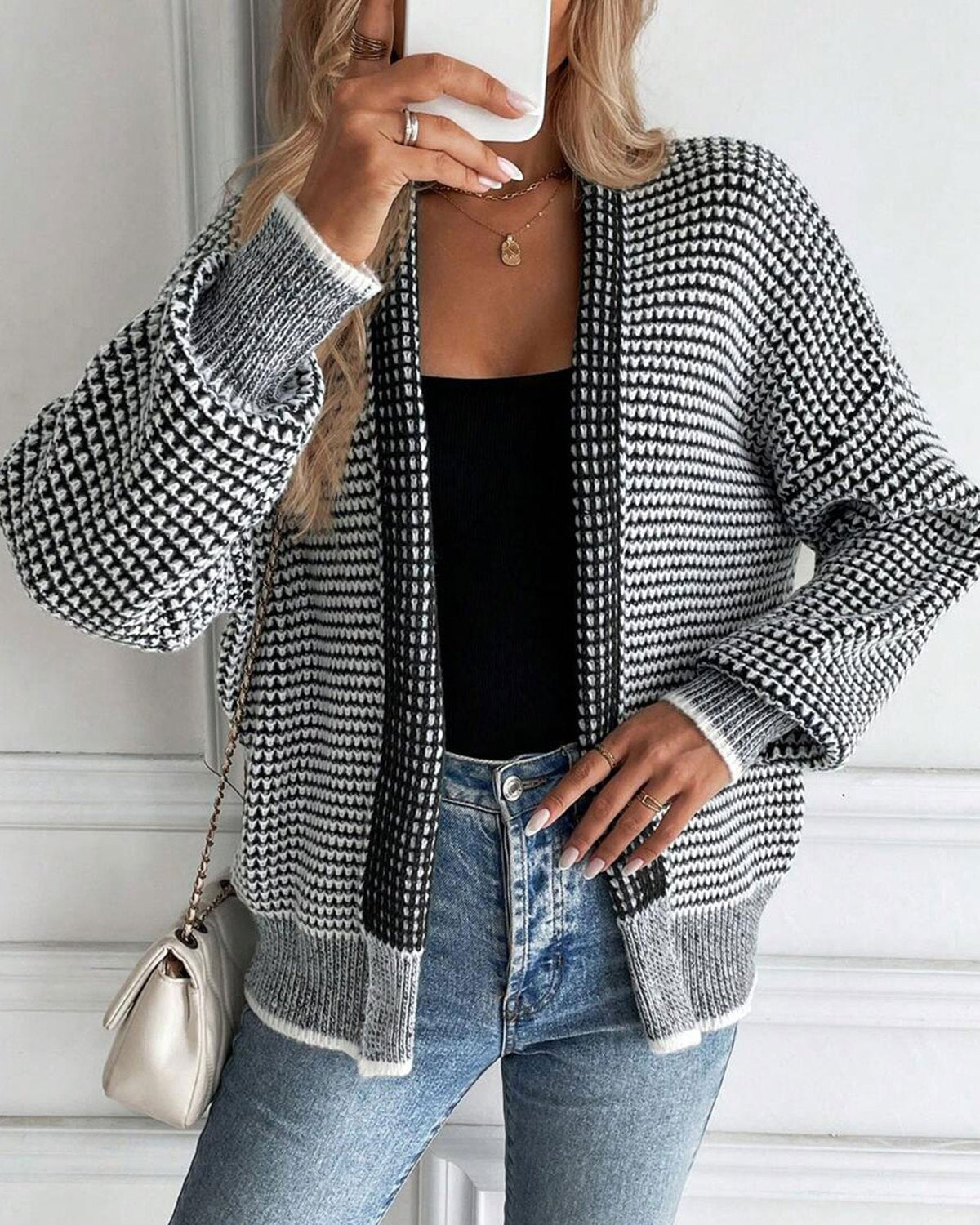 Léa Open Knit Japanese Weave Cardigan