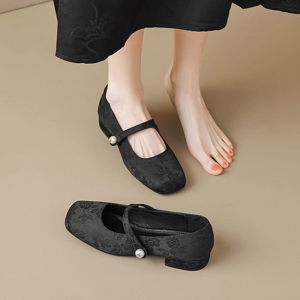Élise Jacquard Floral Mary Jane Ballet Flat
