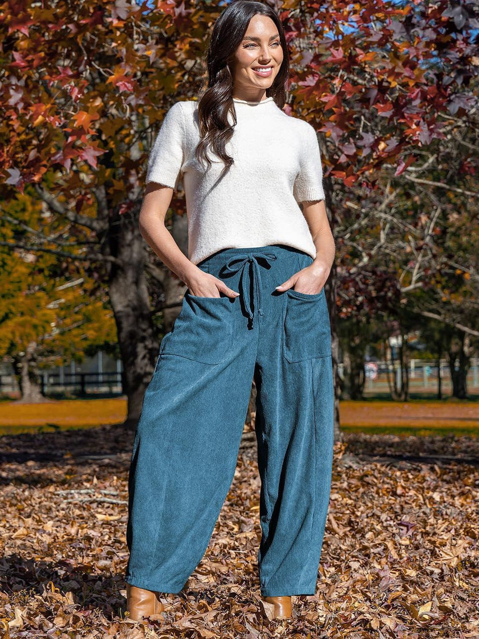 Josephine Relaxed Corduroy Wide-Leg Pants