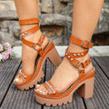 Élise Roman Gladiator Platform Heels